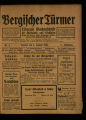 Bergischer Türmer / 7. Jahrgang 1910 (unvollständig)