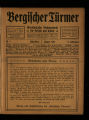 Bergischer Türmer / 8. Jahrgang 1911
