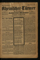Rheinischer Türmer / 9. Jahrgang 1912