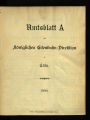 Amtsblatt A der Königlichen Eisenbahn-Direktion zu Cöln / 1900