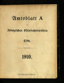 Amtsblatt A der Königlichen Eisenbahn-Direktion zu Cöln / 1910