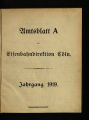 Amtsblatt A der Königlichen Eisenbahndirektion Cöln / 1919