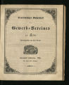 Gemeinnütziges Wochenblatt des Gewerb-Vereines zu Köln / 20. Jahrgang 1855