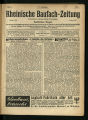 Rheinische Baufach-Zeitung / 27. Jahrgang 1911