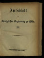 Amtsblatt der Königlichen Regierung zu Cöln / 1874 (unvollständig)