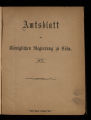 Amtsblatt der Königlichen Regierung zu Cöln / 1877 (unvollständig)