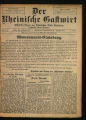 Der Rheinische Gastwirt / 1907 (unvollständig)