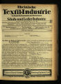 Rheinische Textil-Industrie / 2. Jahrgang 1920