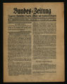 Bundes-Zeitung / 2. Jahrgang 1921