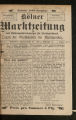 Kölner Marktzeitung und Nahrungsmittelanzeiger für Westdeutschland / 1. Jahrgang 1905