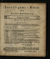 Intelligenz-Blatt des Kreises Saarbrücken / 1834