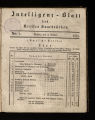 Intelligenz-Blatt des Kreises Saarbrücken / 1835 (unvollständig)