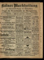Kölner Marktzeitung und Nahrungsmittelanzeiger für Westdeutschland / 5. Jahrgang 1909
