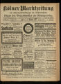 Kölner Marktzeitung und Nahrungsmittelanzeiger für Westdeutschland / 6. Jahrgang 1910