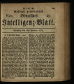 Gnädigst privilegirtes Bönnisches Intelligenz-Blatt / 1773 (unvollständig)