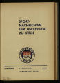 Sport-Nachrichten der Universität zu Köln / 2.1960
