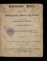 Rheinische Flora Blätter für Kunst, Leben,Wissen uns Verkehr / 1,2.1825 (unvollständig)