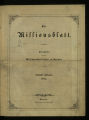 Das Missionsblatt / 60. Jahrgang 1885