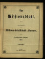 Das Missionsblatt / 81. Jahrgang 1906