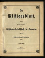 Das Missionsblatt / 86. Jahrgang 1911