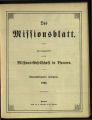 Das Missionsblatt / 78. Jahrgang 1903