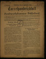 Correspondenzblatt der Handwerkskammer Düsseldorf / 1. Jahrgang 1900  (unvollständig)