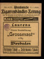 Westdeutsche Zigarrenhändler-Zeitung / 7. Jahrgang 1916