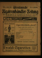 Westdeutsche Zigarrenhändler-Zeitung / 8. Jahrgang 1917 (unvollständig)