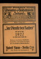 Westdeutsche Uhrmacher- und Goldschmiede-Zeitung / 16. Jahrgang 1927