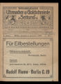 Westdeutsche Uhrmacher- und Goldschmiede-Zeitung / 11. Jahrgang 1922