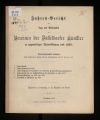 Jahres-Bericht über Lage und Wirksamkeit des Vereins der Düsseldorfer Künstler zu gegenseitiger...