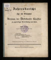 Jahres-Bericht über Lage und Wirksamkeit des Vereins der Düsseldorfer Künstler zu gegenseitiger...