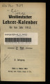 Westdeutscher Lehrerkalender für das Jahr 1912 / 8,2.1912