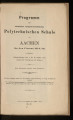 Programm der Königlichen Rheinisch-Westfälischen Polytechnischen Schule zu Aachen / 5.1874/75