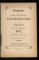 Programm der Königlichen Rheinisch-Westfälischen Polytechnischen Schule zu Aachen / 2.1871/72