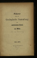 Führer durch die Geologische Sammlung des Naturhistorischen Museums in Köln / 1894