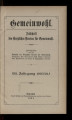 Das Gemeinwohl / 33.1920/21