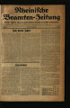 Rheinische Beamten-Zeitung / 6. Jahrgang 1928
