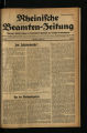 Rheinische Beamten-Zeitung / 9. Jahrgang 1931