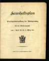 Haushaltsplan der Provinzialverwaltung der Rheinprovinz / 1905