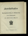 Haushaltsplan der Provinzialverwaltung der Rheinprovinz / 1907