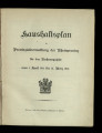 Haushaltsplan der Provinzialverwaltung der Rheinprovinz / 1911
