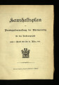 Haushaltsplan der Provinzialverwaltung der Rheinprovinz / 1913