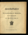 Haushaltsplan der Provinzialverwaltung der Rheinprovinz / 1912