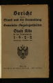 Bericht über den Stand und die Verwaltung der Gemeinde-Angelegenheiten der Stadt Cöln / 1922