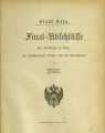 Final-Abschlüsse der Stadtkasse zu Köln, der selbstständigen Kassen und der Nebenfonds / 1898