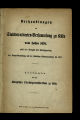 Verhandlungen der Stadtverordneten-Versammlung zu Köln / 1870