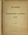 Final-Abschluß der Stadt-Casse zu Köln / 1876