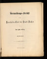 Verwaltungs-Bericht zu dem Haushalts-Etat der Stadt Aachen / 1879/80