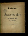 Entwurf zum Haushaltsetat der Gemeinde Köln / 1847